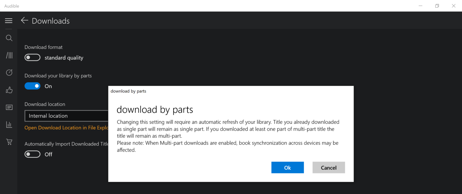 split audible audiobooks on windows