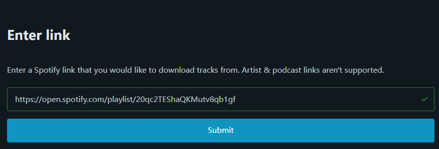 واجهة SpotifyDownloader