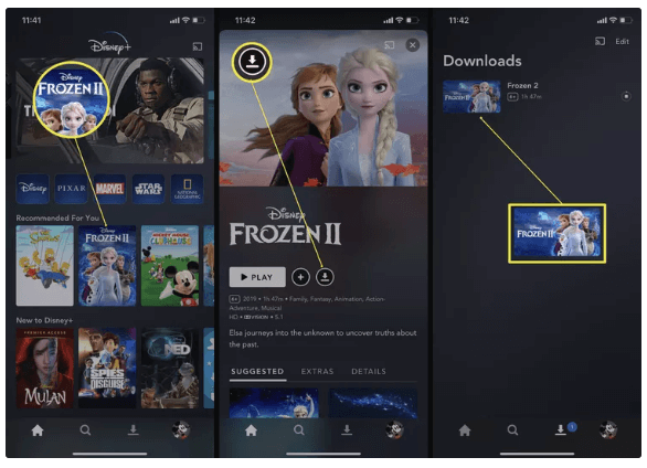 tải video Disney+ xuống thẻ SD