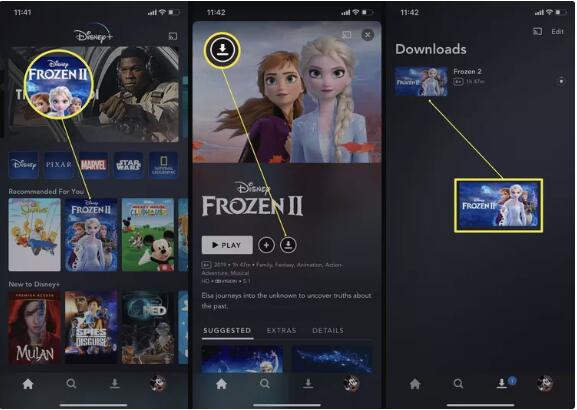 lataa Disney Plus -elokuvia katsottavaksi offline-tilassa