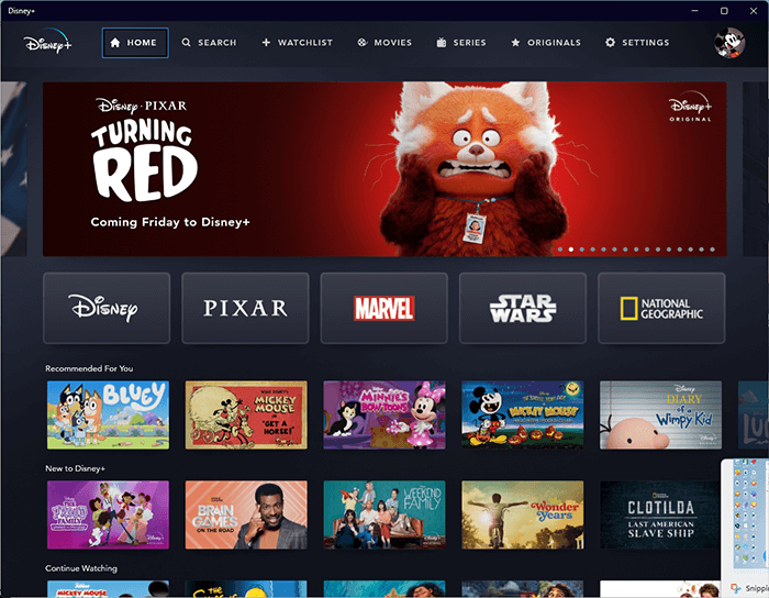 Windows 10'da disneyplus'ı izleyin