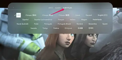 dezactivați subtitrarea Disneyplus pe Apple TV