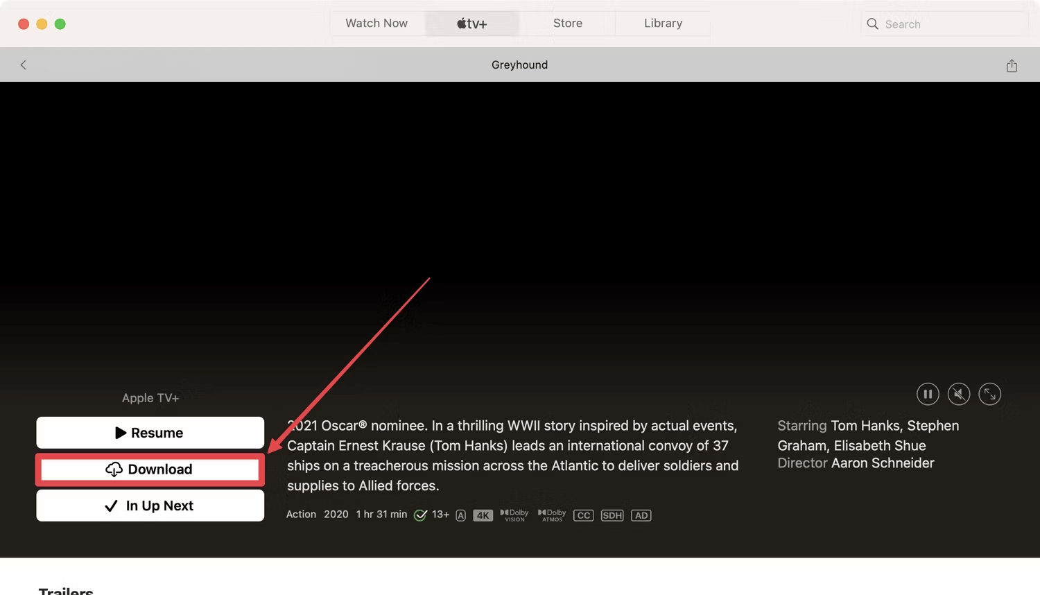 download Apple TV movie on Mac