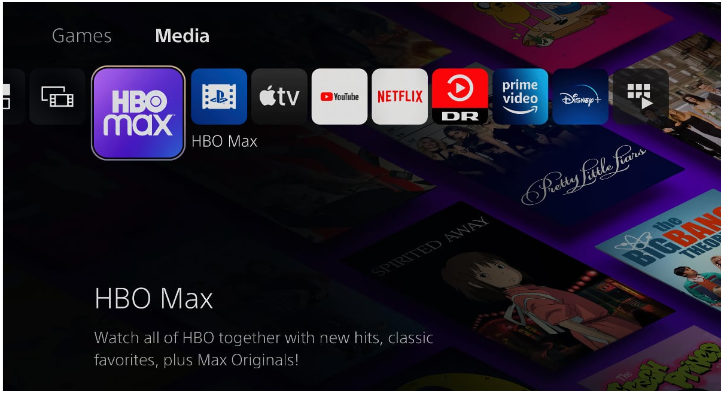 Öffnen Sie die HBO Max-App auf PS5