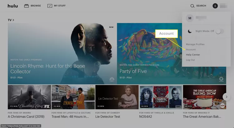 connectez-vous à votre compte Hulu sur le Web