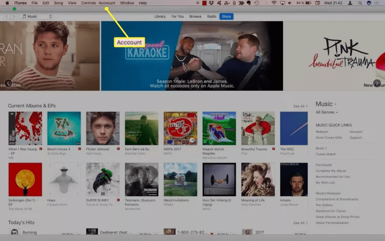 itunes account