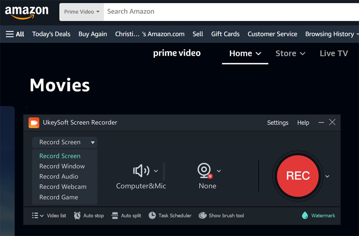 open amazon prime app