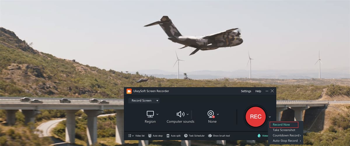 record amazon movie on laptop