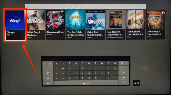 cliquez sur l'application Disney Plus sur Xbox