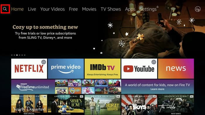 search icon on tv