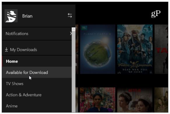 download netflix movie on window