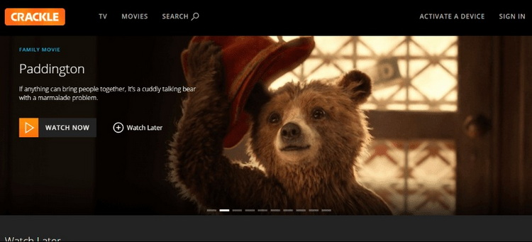 best Gomovies alternative - Crackle