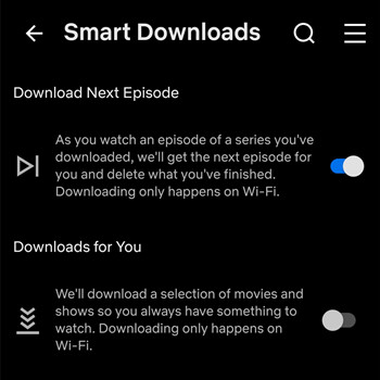 Netflix Smart Downloads