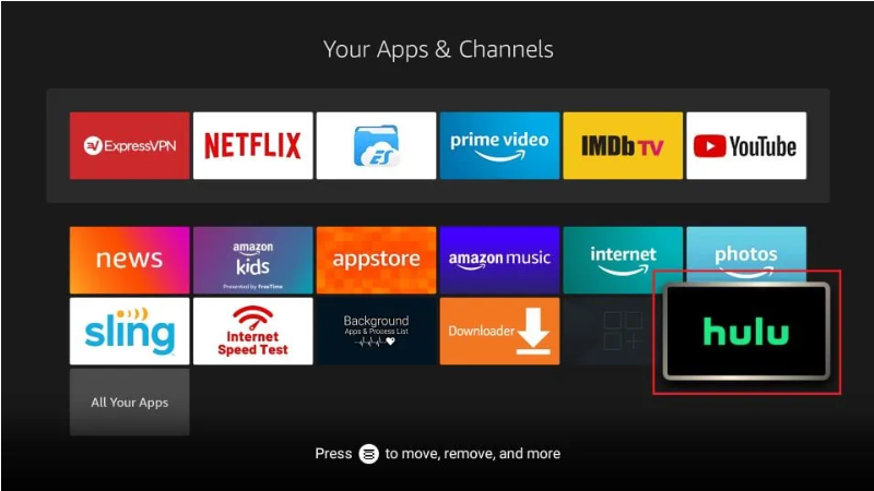 open hulu in firestick