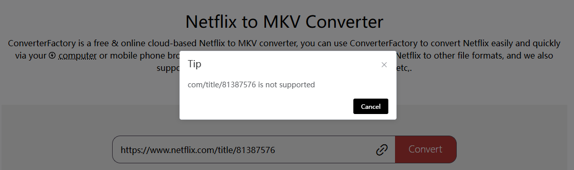 onvert netflix to mkv online