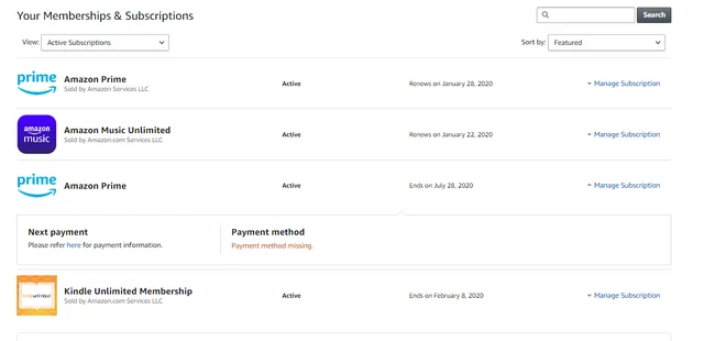 check Amazon Prime membership status