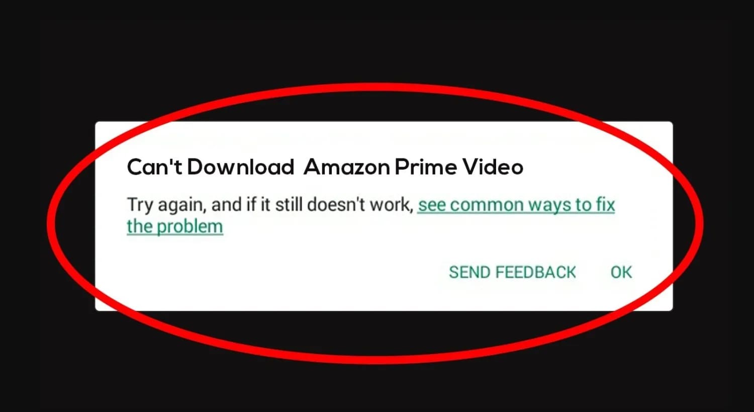can't download amazon video
