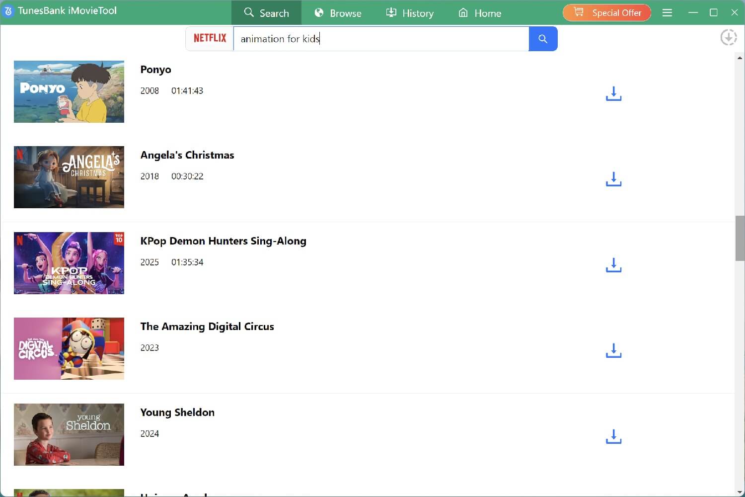 search Animated movie from Netflix