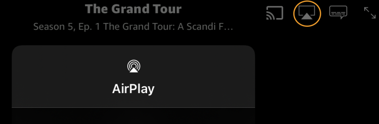 AirPlay on iOS video screen