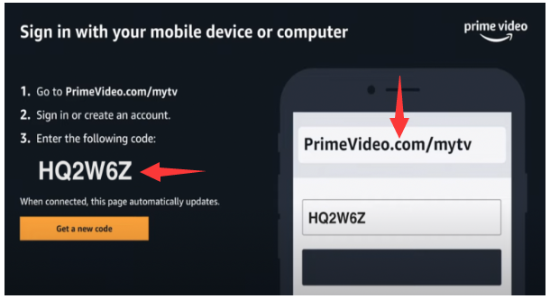 Amazon Prime Video registration code