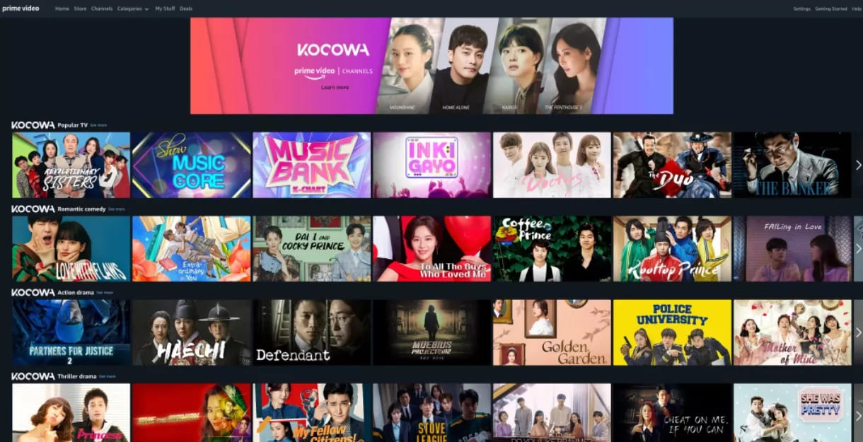 Korean dramas Amazon Prime