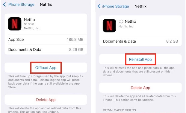 Reinstall Netflix App on iOS to make netflix download faster