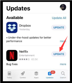 Update Netflix App to improve netflix download speed