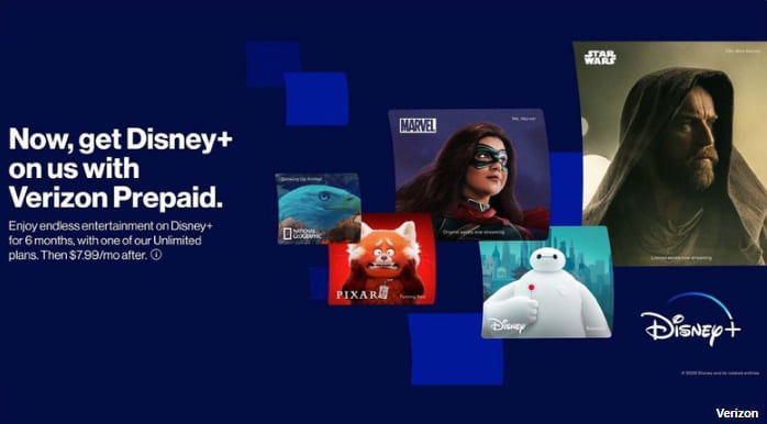 get Disney Plus free subscription via Verizon plan