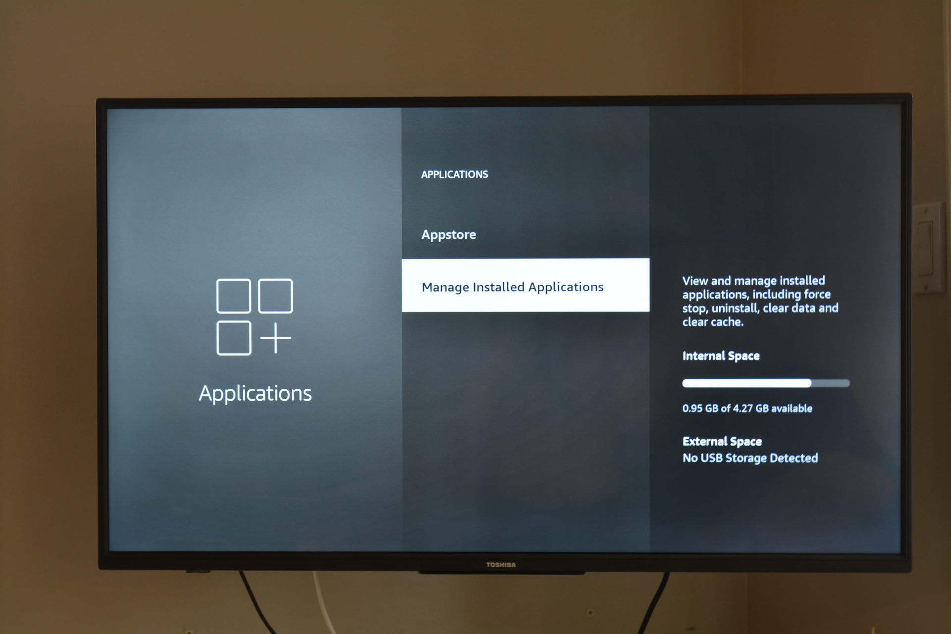 Fire TV Manage Installed Applications
