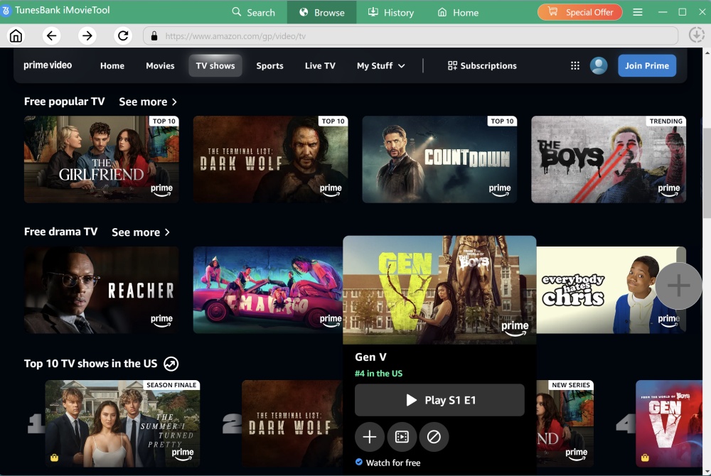 browse Amazon movie