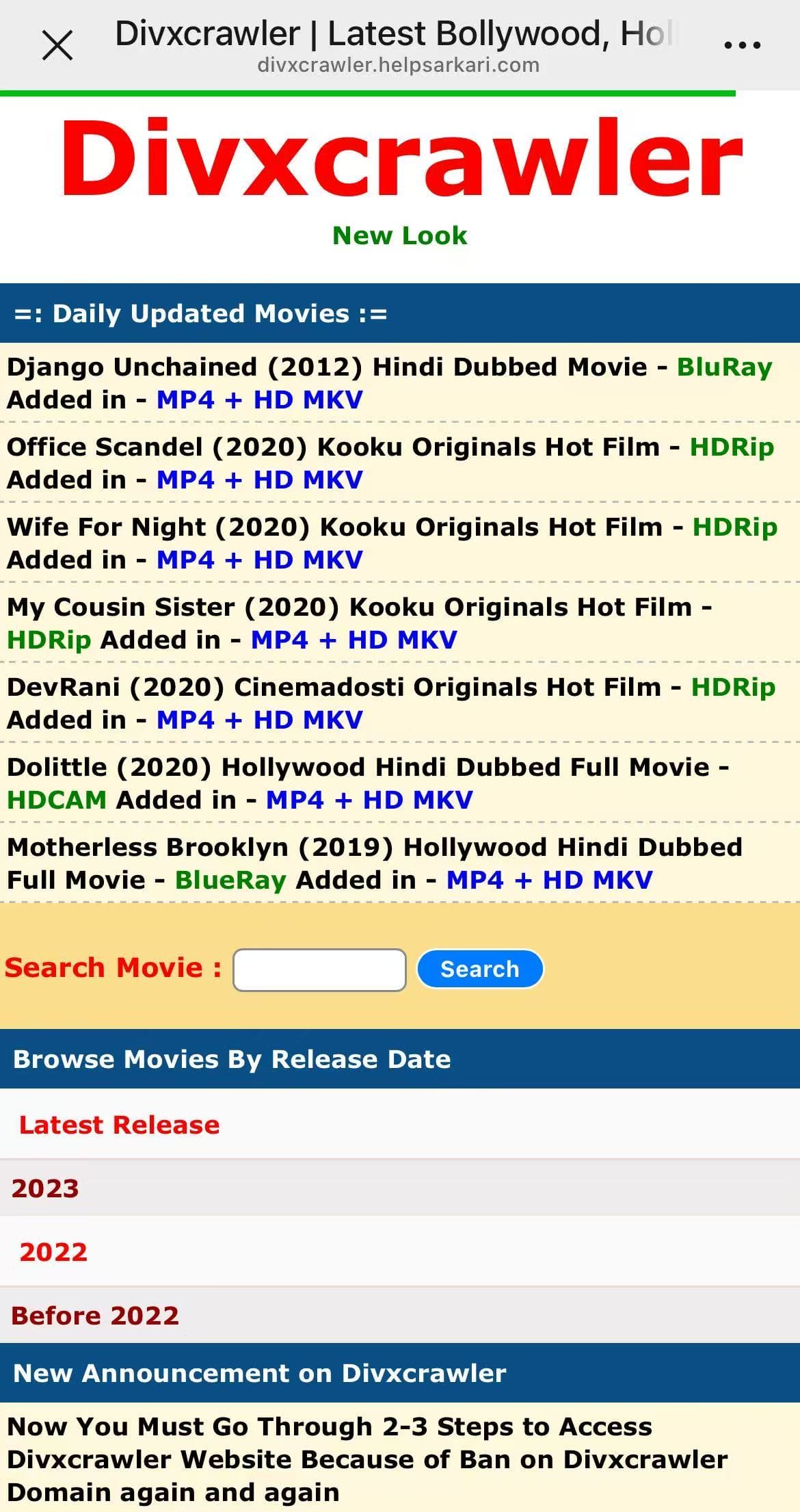 free movie download site - Divx Crawler
