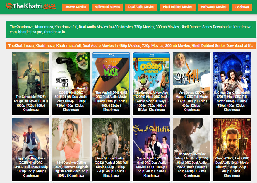 best MKV movies download site - Khatrimaza
