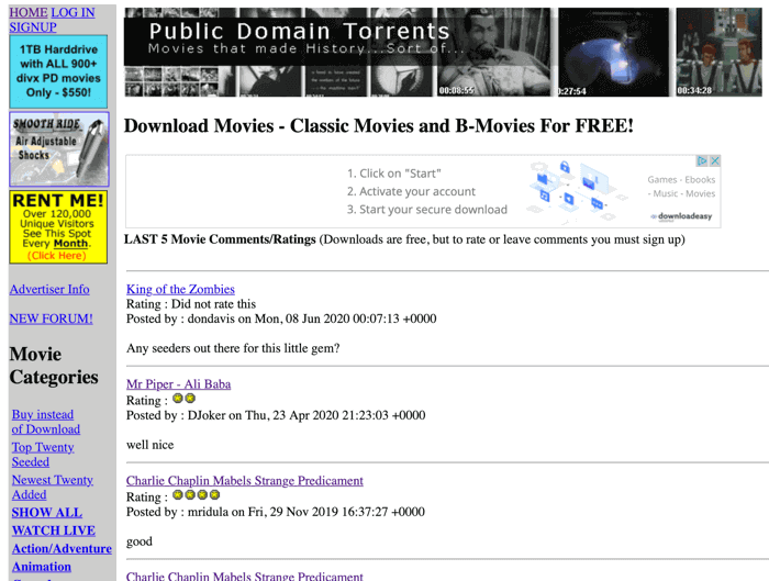 best YIFY/YTS alternative - Public Domain Torrents