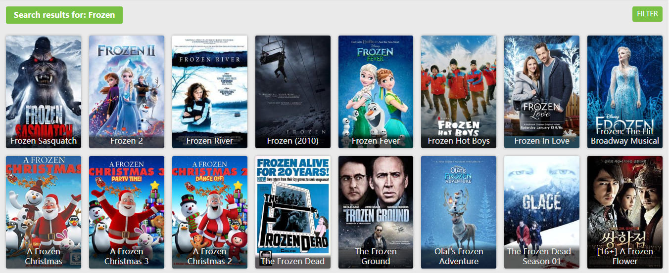 search Frozen online