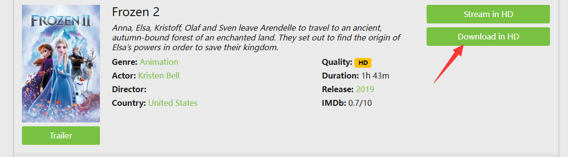 download Frozen 2 online