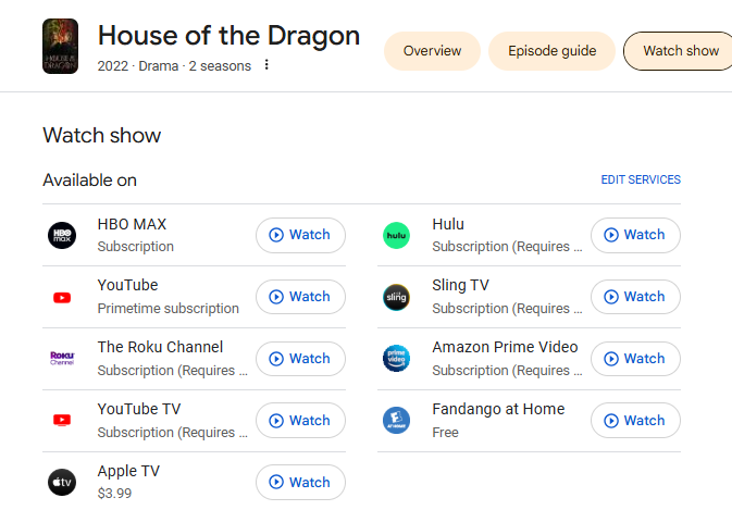 watch House of the Dragon online