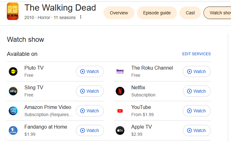 watch The Walking Dead online