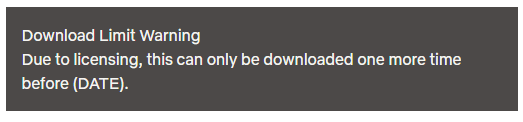 Netflix says Download Limit Warning