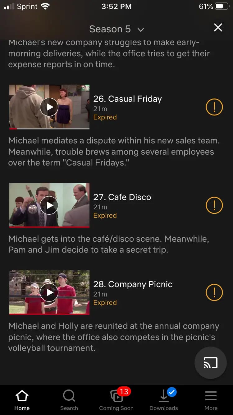 Netflix expired title