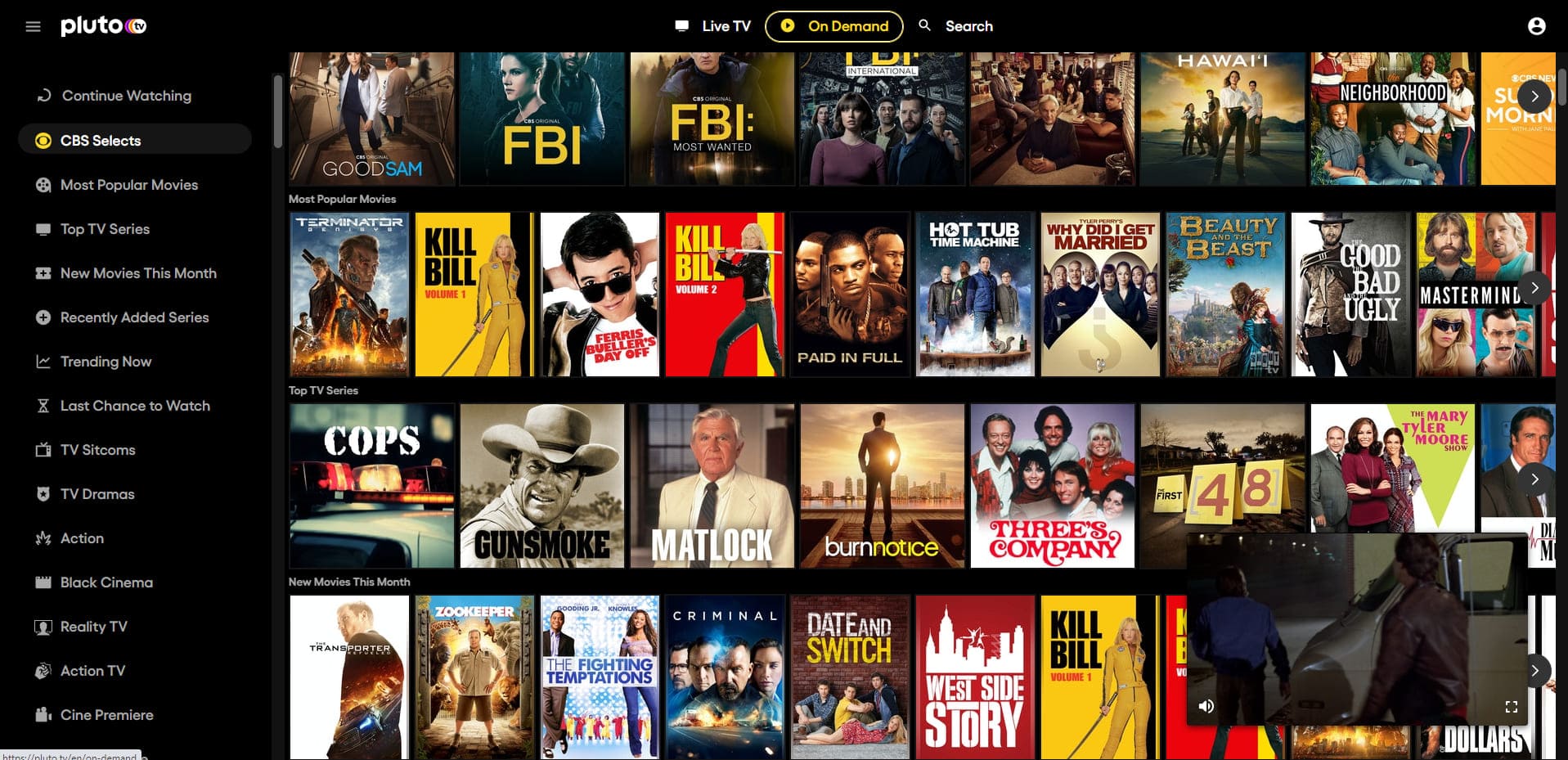 legal free movie download site - Pluto TV
