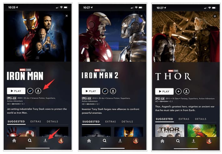 download Marvel movies on DisneyPlus