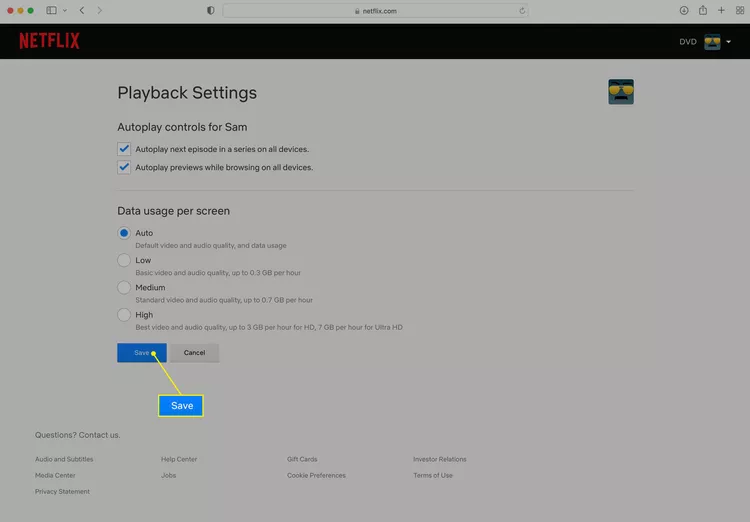 change netflix streaming video quality