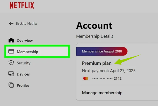 check Netflix membership account