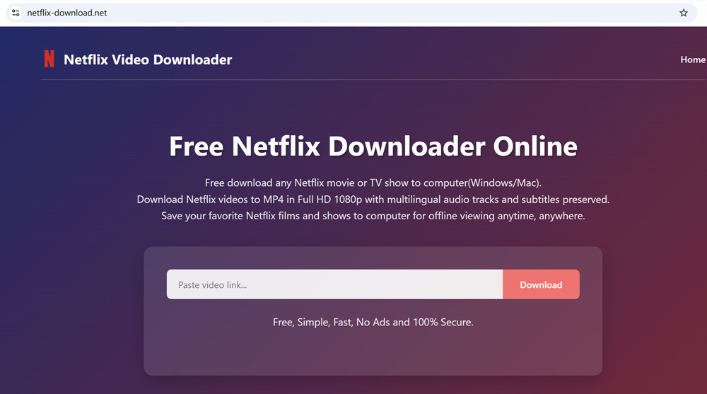paste netflix movie link
