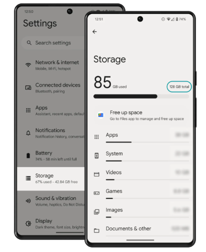 check Android Storage