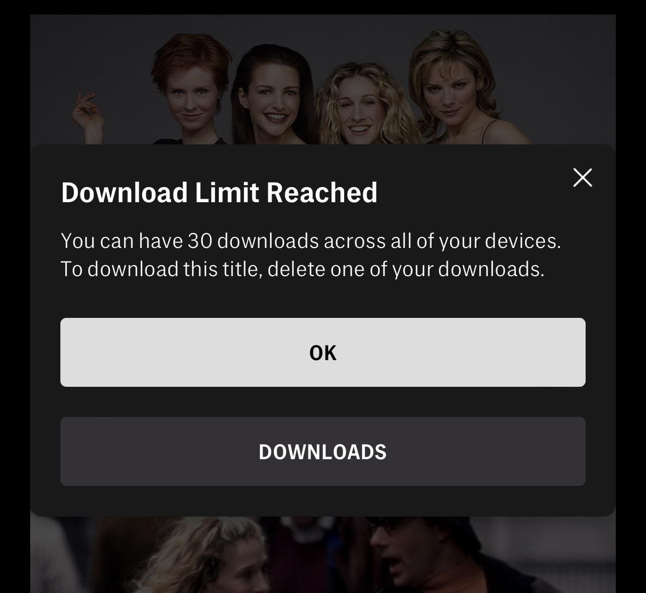 HBO Max Download Limit Reached
