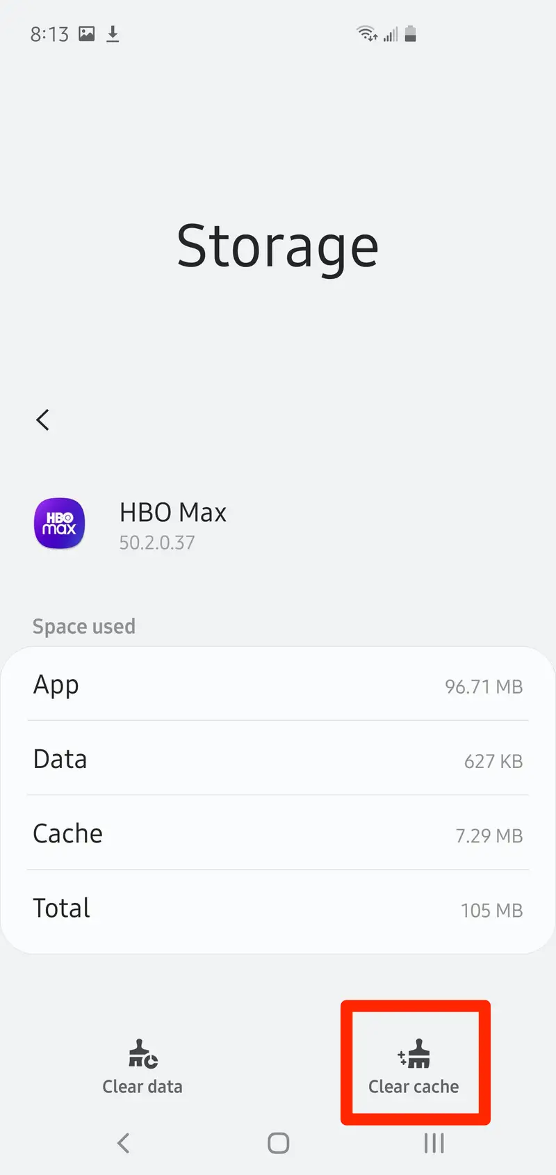 clear cache in Max app