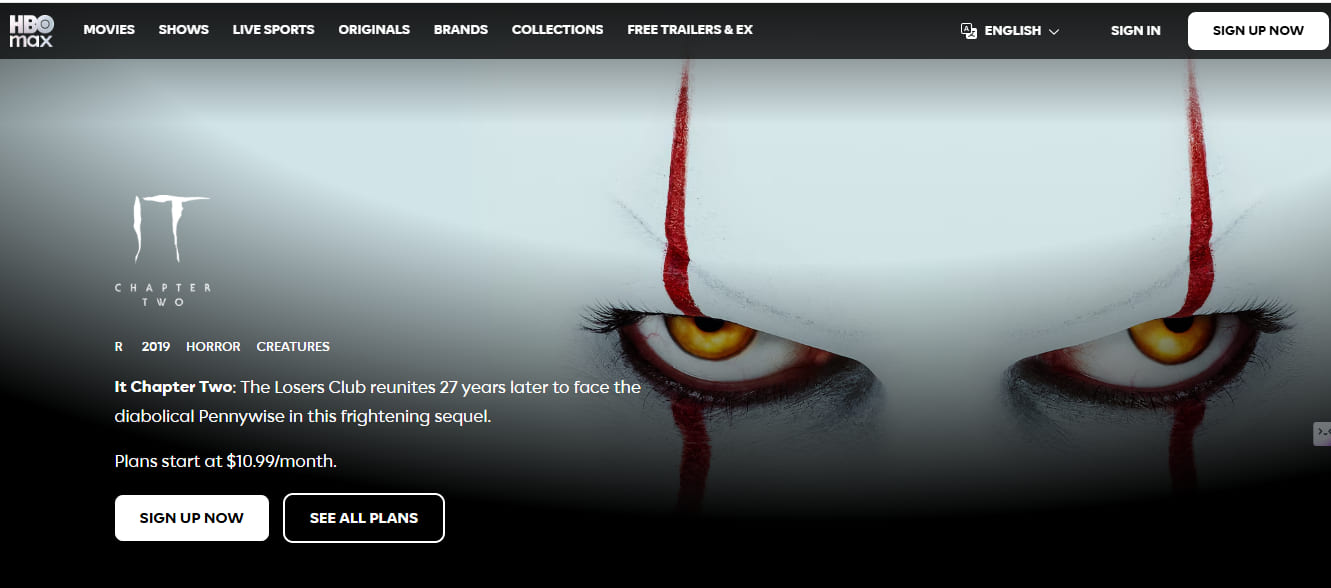 watch IT Chapter 2 on Max