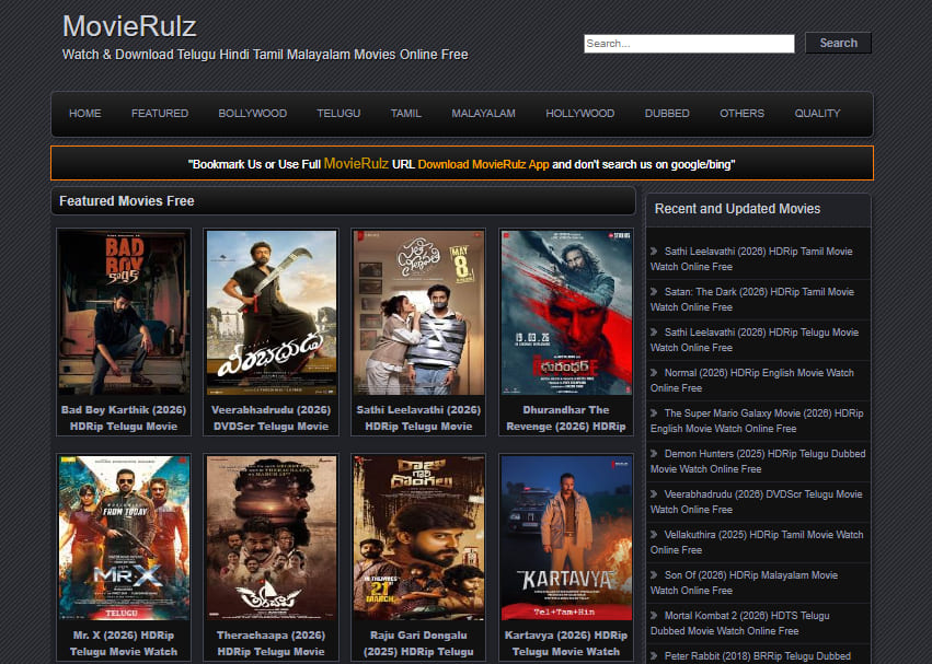free bollywood mkv movie download site - MovieRulz