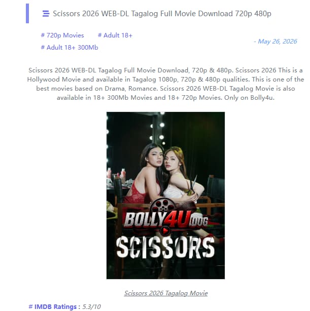 open a movie on Bolly4u